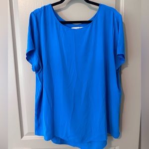 turquoise blue T-shirt blouse